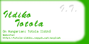ildiko totola business card